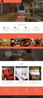 匠心獨運，悅享生活 專業(yè)室內(nèi)設計服務響應式網(wǎng)頁模板免費下載